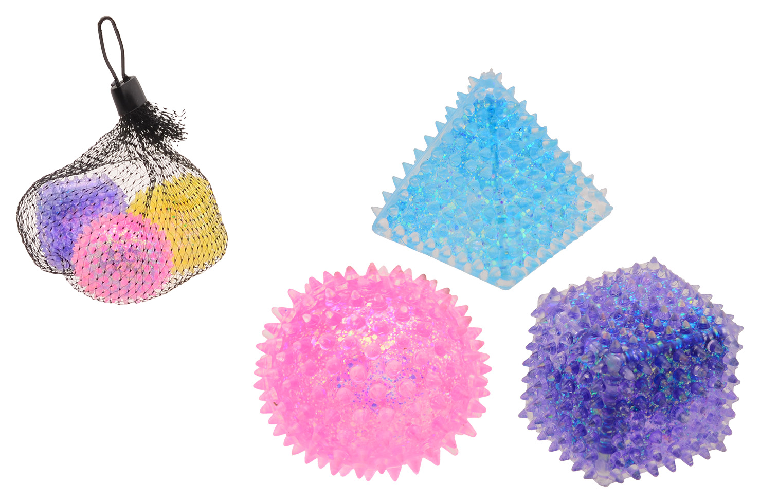 Slow rise squeeze glitter vormen in net