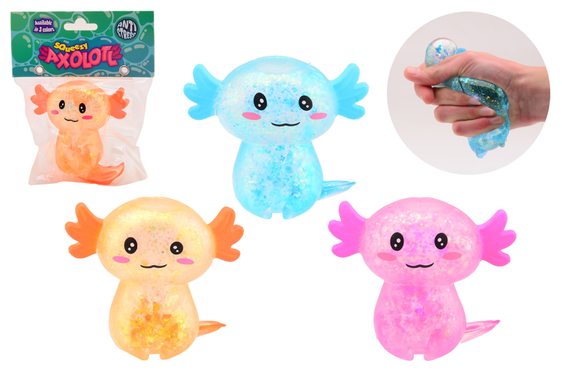 Anti-stres axalotl in zak 3 assorti