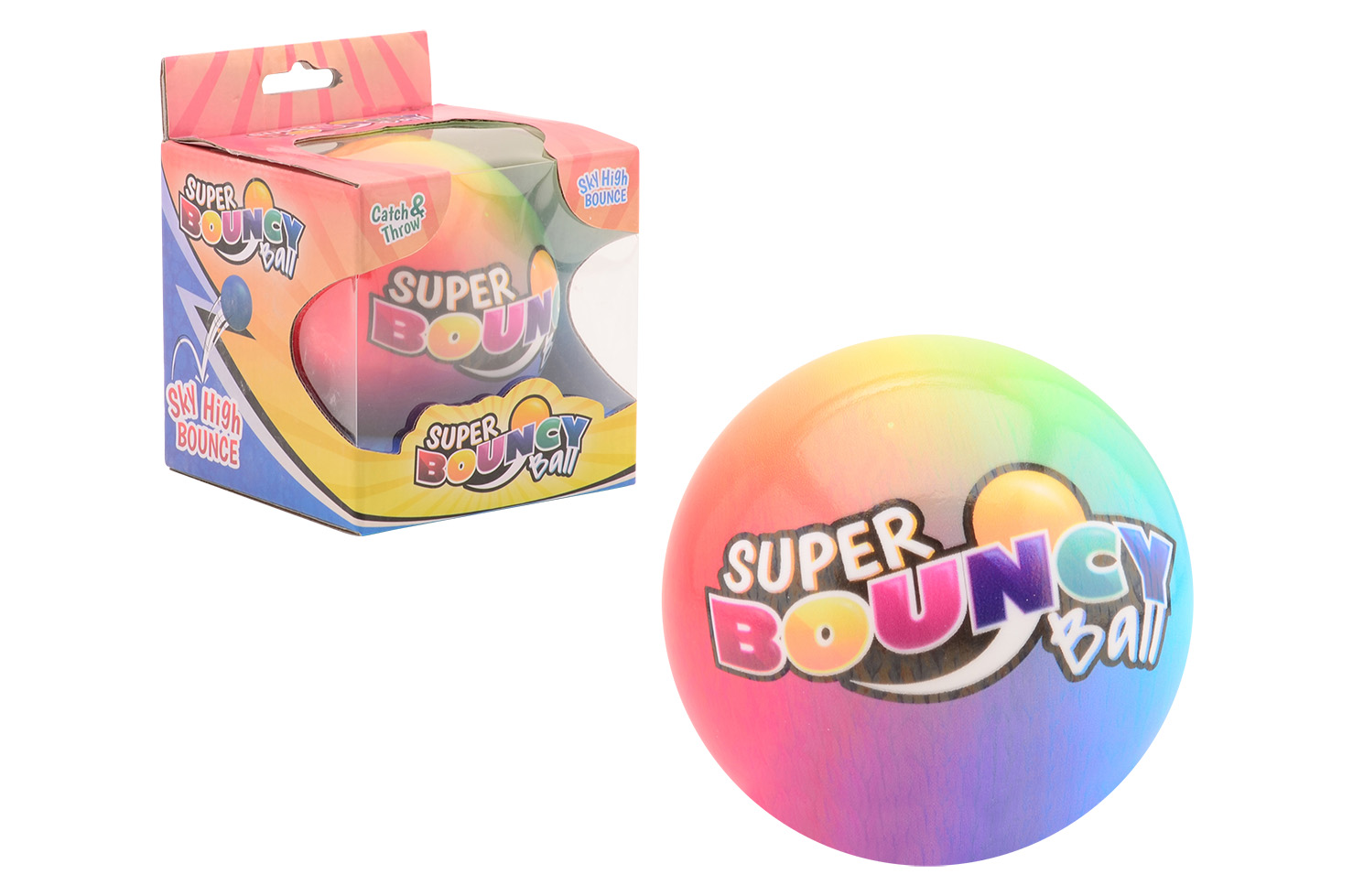 Super PU stuiterbal in doos 10cm