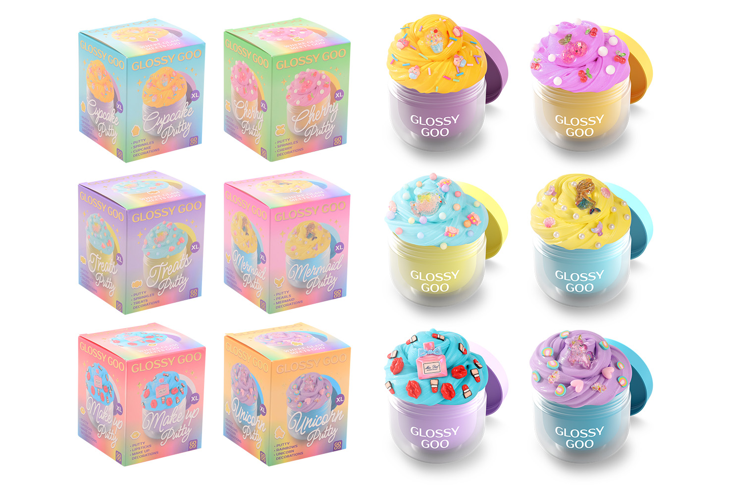 Glossy Goo - Beauty putty XL 6 assorti