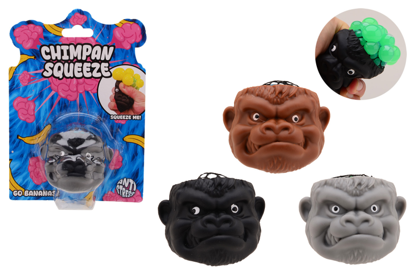 Chimpansqueez hersenen op kaart 3 assorti