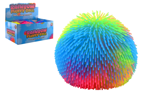 Regenboog fluffy bal, 22 cm
