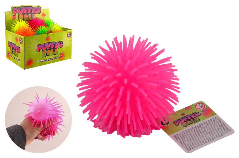 Puffer bal 9cm in display