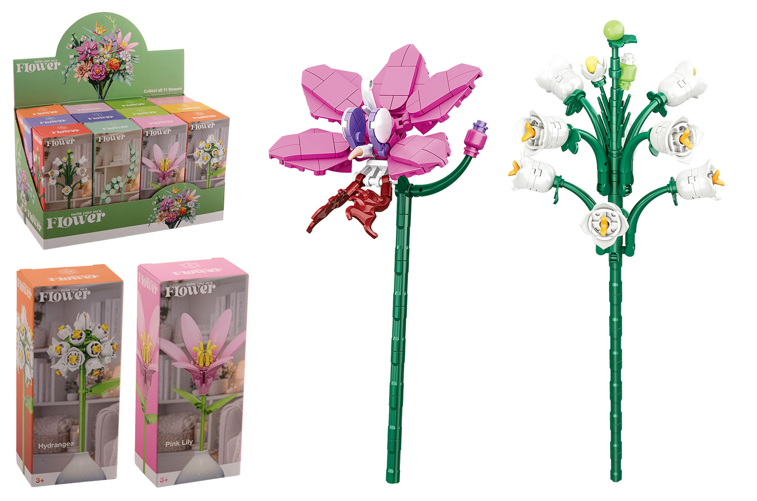 Bouw je eigen bloem in doos 12 assorti