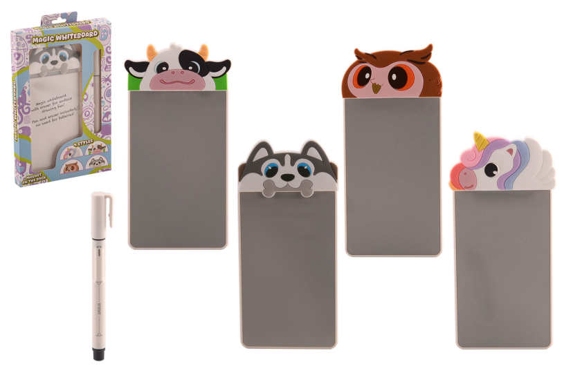 Magisch teken whiteboard met pen 4 assorti