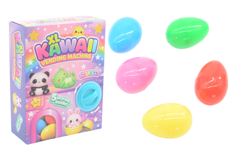XL Kawaii vending automaat met 5 squeezy