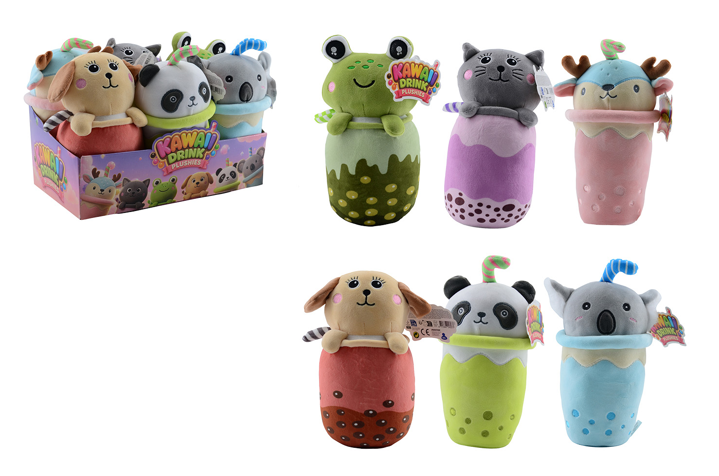 Plush & Play - Schattige dieren in beker assorti
