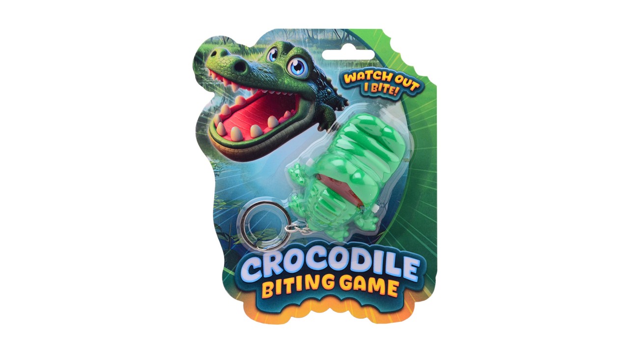 Krokodil bijt spel op kaart