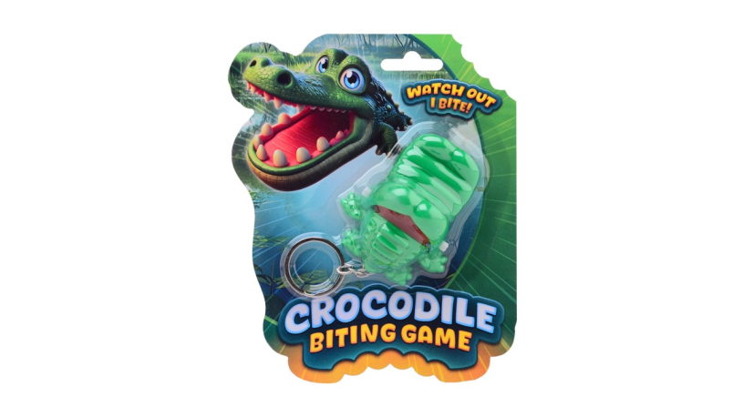 Krokodil bijt spel op kaart