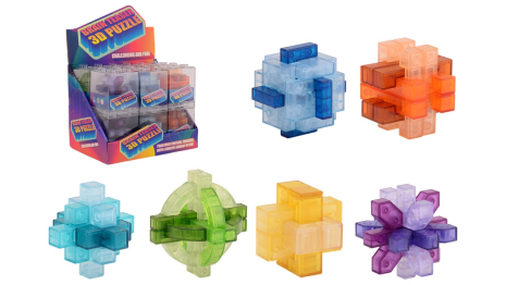 3D hersen puzzel in presentatie box 6 assorti