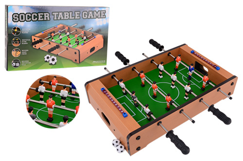 Tafelvoetbalspel in doos