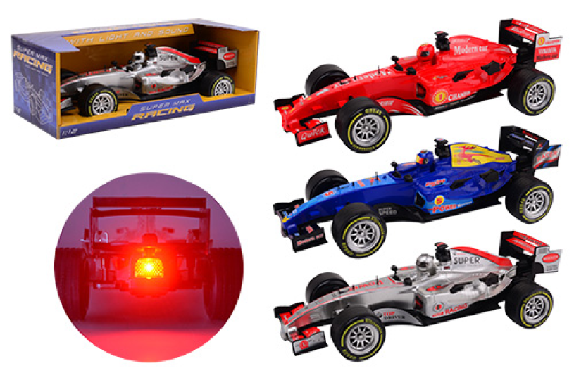 Raceauto 1:12 met licht en geluid 3 assorti