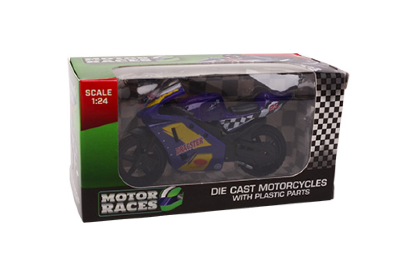 Super Bike motorset 1:24 in display 6 assorti