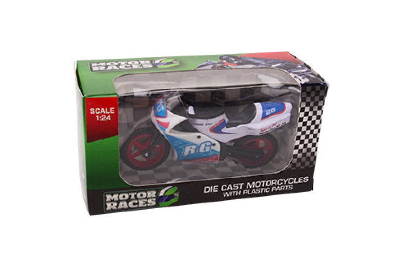 Super Bike motorset 1:24 in display 6 assorti