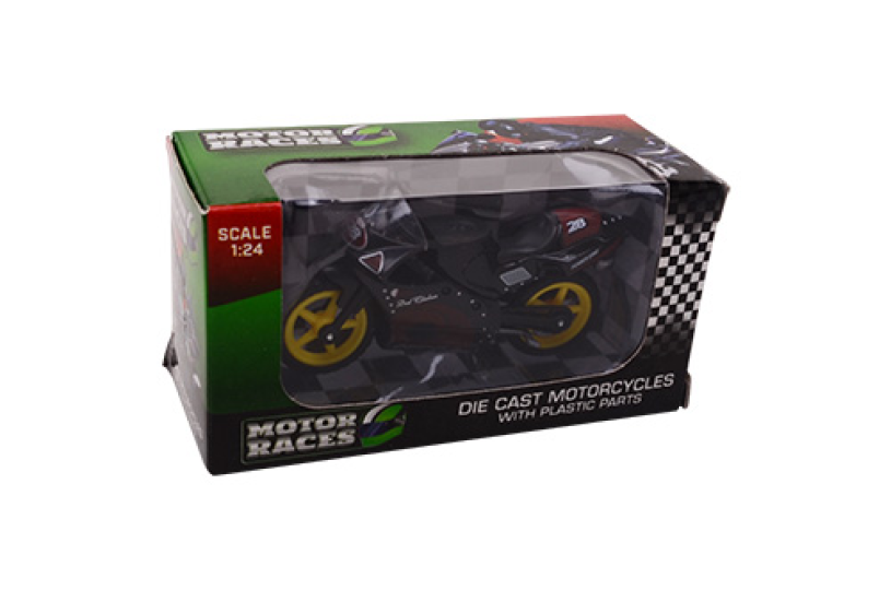 Super Bike motorset 1:24 in display 6 assorti