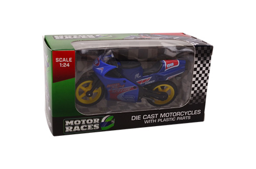 Super Bike motorset 1:24 in display 6 assorti