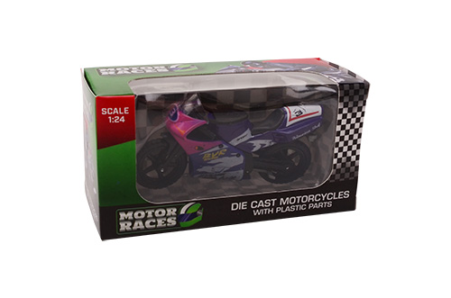 Super Bike motorset 1:24 in display 6 assorti