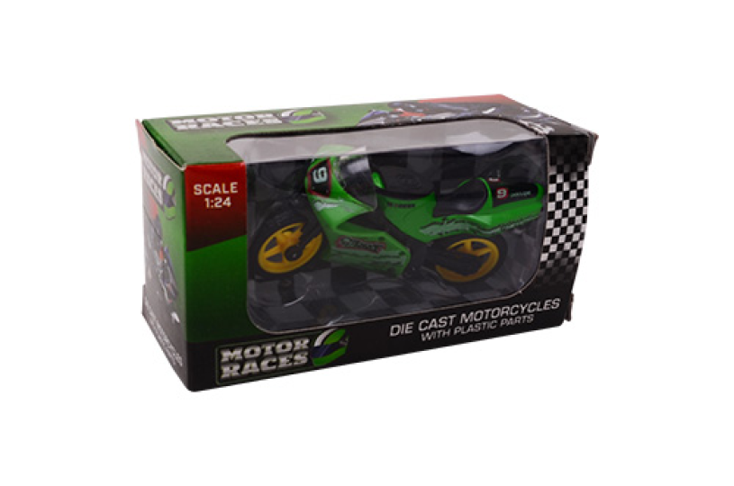 Super Bike motorset 1:24 in display 6 assorti
