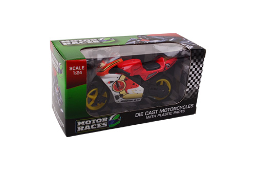Super Bike motorset 1:24 in display 6 assorti