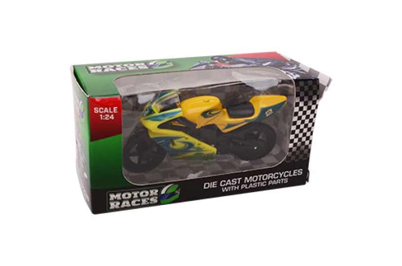 Super Bike motorset 1:24 in display 6 assorti