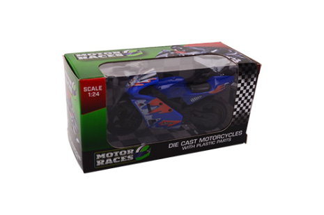 Super Bike motorset 1:24 in display 6 assorti