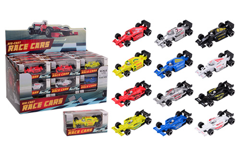 Raceauto 1:72 in display 6 assorti