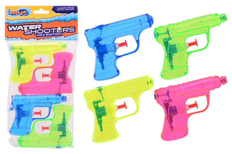 Aqua Fun waterpistool 4-pack shooter +/- 11cm