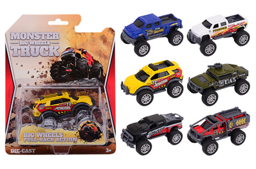SUV stunt auto die cast pull back 6 assorti