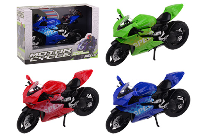 Race motorfiets in doos 3 assorti