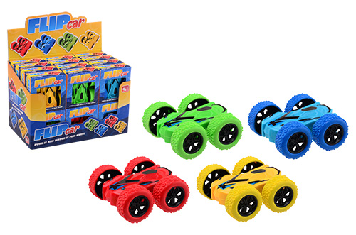 Flip over frictie auto in display - 4 assorti