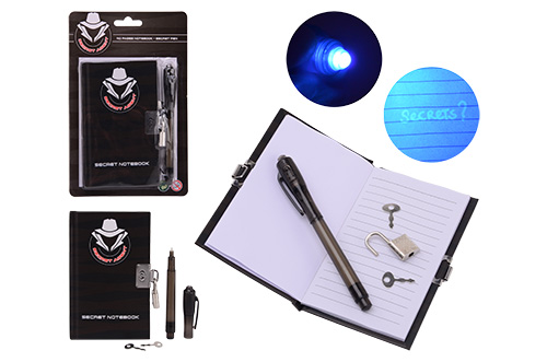 Secret agent notitieblok met pen