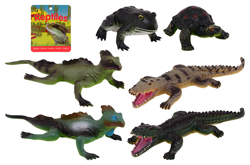Animal World reptielen soft 14-37cm 6 assorti