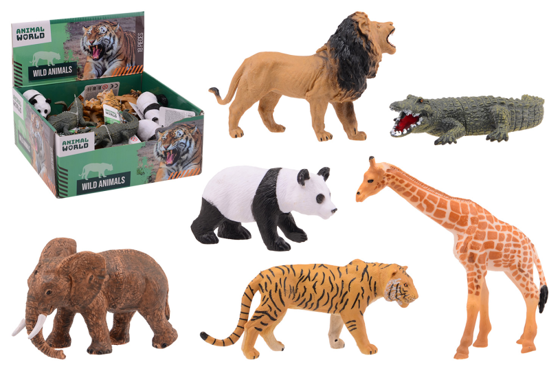 Animal World Wilde dieren +/-..cm assorti in diplay