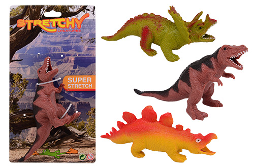 Animal World Dinosaurus, stretch, 3 assorti