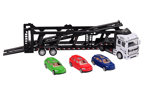 Super Cars Die-cast Autotransporter met 3 autos 2 assorti