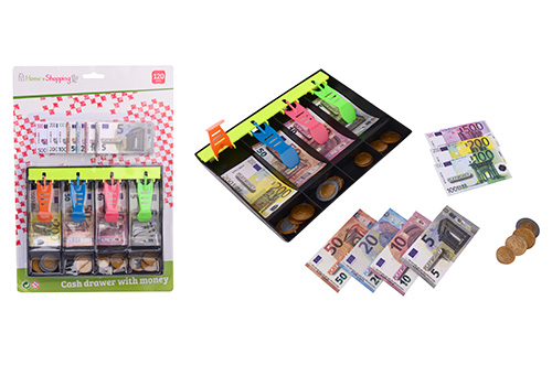 Home and Shopping euro speelgeld met kassalade
