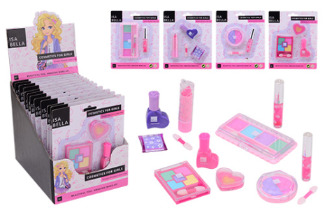 Isabella make-up set op kaart 4 assorti