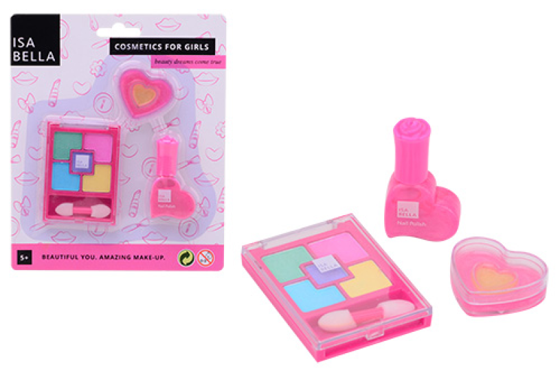 Isabella make-up set op kaart 4 assorti