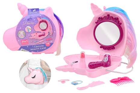 Eenhoorn Beauty case met koord 19-delig