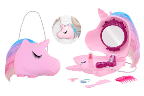 Eenhoorn Beauty case met koord 19-delig