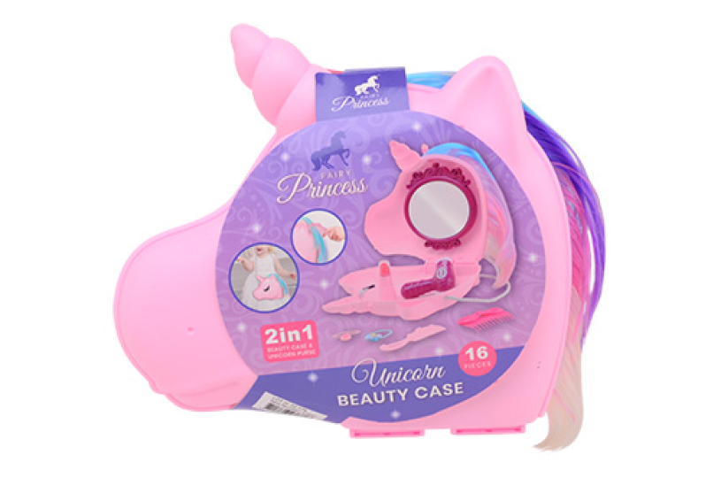 Eenhoorn Beauty case met koord 19-delig