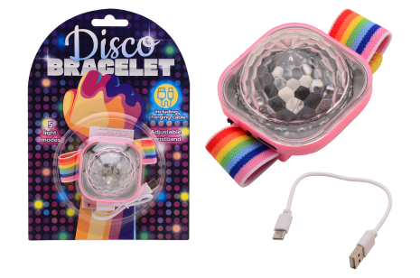 Oplaadbare pols disco armband