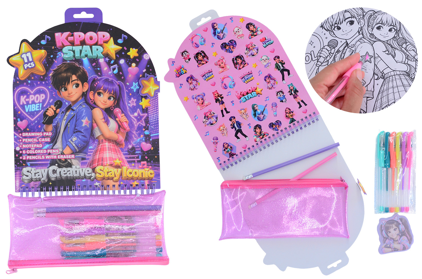 K-pop star - Crea teken set