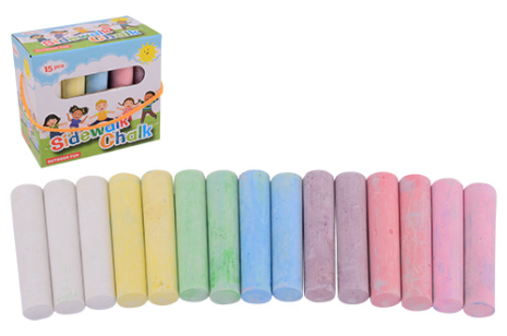 Outdoor fun stoepkrijt 15 stuks in doos