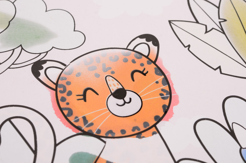 Magisch tekenblok met waterkwast 3 assorti