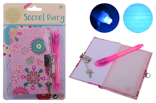 Meiden geheim dagboek met slot en pen