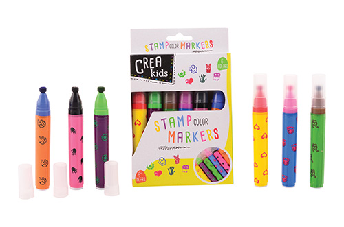 Crea Kids stempel markers 6 stuks in doos