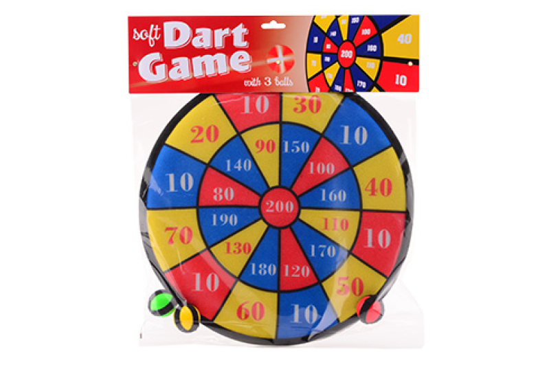 Klitteband dartspel met 3 ballen +/- 36 cm