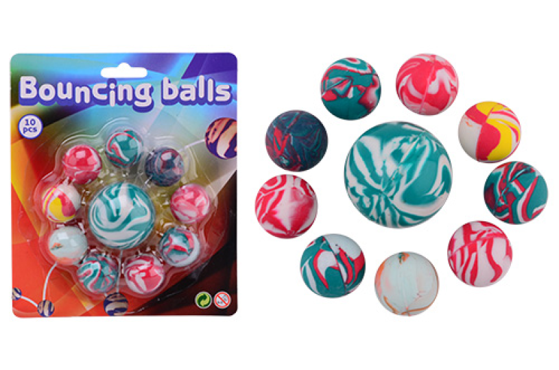 Fun toy 10 stuiterballen op kaart