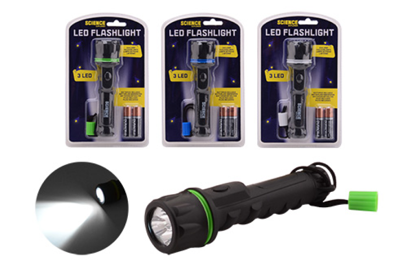 Science Explorer zaklamp op blister met batterijen